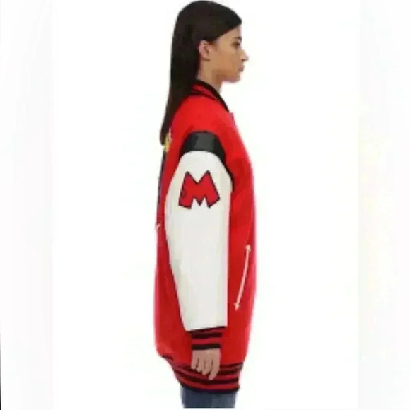 Moschino Mickey Rat Wool Blend Varsity Jacket US 8 excellent condition - Picture 4 of 9